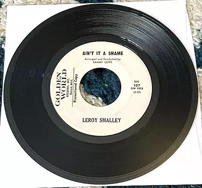 Leroy Smalley: Ain't It A Shame/Girls Are Sentimental 45 Golden World R&B HEAR • $10.99