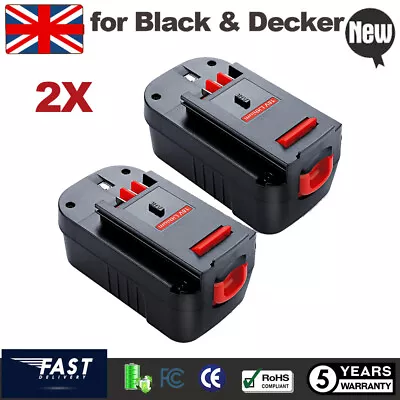 2  Pack For Black And Decker 4.8Ah 18V HPB18 18 Volt Battery HPB18-OPE 244760-00 • £22.98