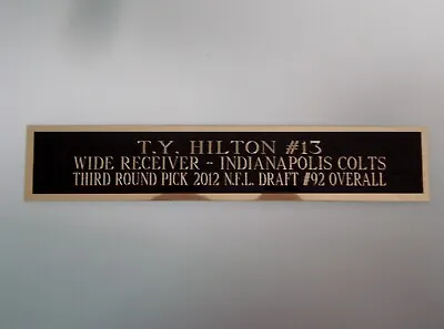 T.Y. Hilton Indianapolis Colts Nameplate For A Football Jersey Case 1.5  X 6  • $6.50