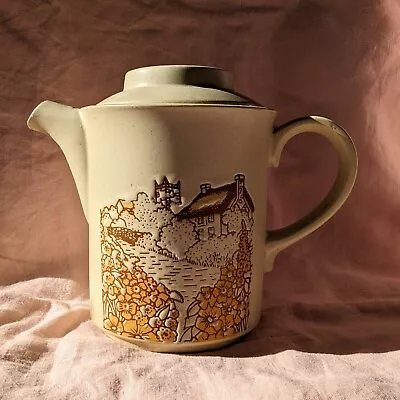 Ashdale Pottery Teapot Made In England Cottage Country Scene Vintage Ceramic  • $35