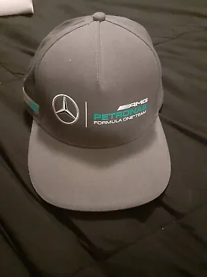 Mercedes AMG Petronas Motorsport F1 Racer Snapback Hat Cap Gray Adult One Size • $29.99