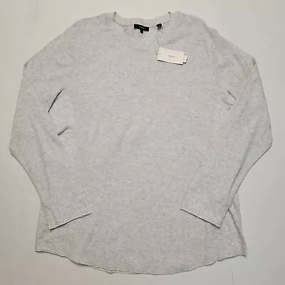 VINCE 2XL Light Gray Waffle Knit Neck Long Sleeve Men's Sweater Light Weight  • $55.25