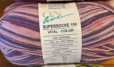 ONline SUPERSOCKE Variegated Sock Yarn - Assorted Colors • $6.99
