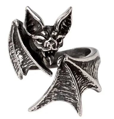 Alchemy Gothic Nighthawk Ring Vampire Bat Wrap Goth Fine English Pewter R246 NWT • $27.95