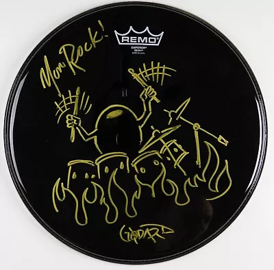 Michael Godard Signed Autograph Drum Head 13  Custom Art Hand Sketch • £1945.26