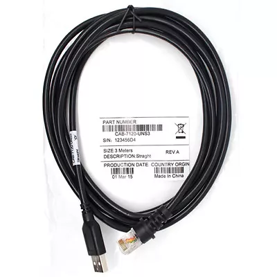 9FT 3M USB Cable For Honeywell Metrologic MS7120 MS9540 MS5145 Barcode Scanner • $11.31