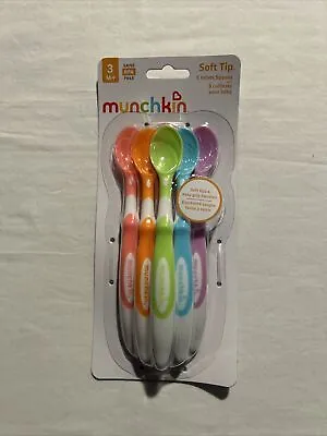 Munchkin Soft-Tip Infant Spoons - 6 Ct - Pastel Colors - 3m+ - NIP • $7.66