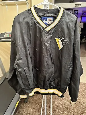 Vintage Pittsburgh Penguins Starter Pullover Windbreaker Jaromir Jagr #68 Med • $89.99