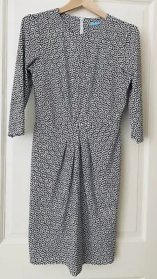 J.McLaughlin Mia Geometric Print Black White Sheath Dress Medium Catalina Cloth • $46