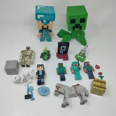 Minecraft Mojang Figures Mix Lot Creeper Steve • $18