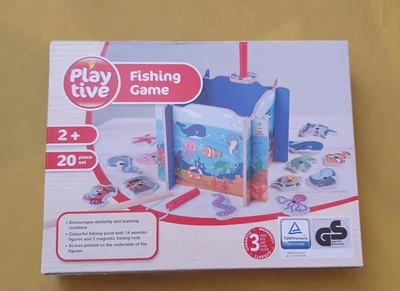 £9.52 • Buy 20 Pieces Set Wooden Figures Magnetic Rods Learning Numbers Fishing Game Age 2+ 