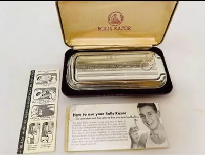 Vintage Rolls Razor Stainless Steel Made In England 1920 Shaving Stop Travel Kit • $25