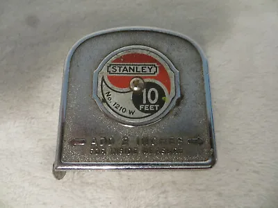 Vintage Stanley No. 1210 W Measuring Tape Measure 10 Ft Made In USA • $15
