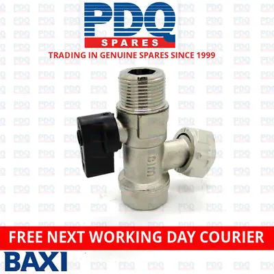 £49.19 • Buy Baxi, Main, Potterton Combi Boiler Flow Isolation Valve Tap 248224 (see List)