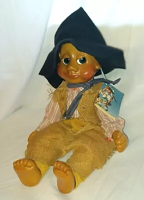 1989 Freddie Cowboy Doll Burlap Chaps Certificate Molded Wood Naber Kids 18  EUC • $78