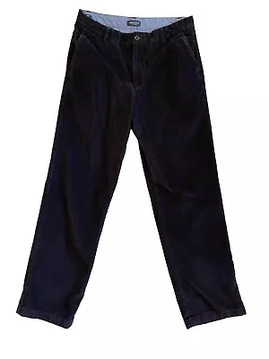 Nautica Mens ' The Dansforth Pant ' Black Corduroy Wide Straight Leg 34 X 32 • $12.50