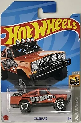 NEW HOT WHEELS 2023 - '73 JEEP J-10 - No. 196/250 - BAJA BLAZERS - LONG - ORANGE • $8.15