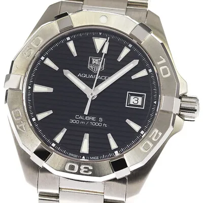 TAG HEUER Aqua Racer WAY2110 Date Black Dial Automatic Men's Watch_785453 • $1075.02