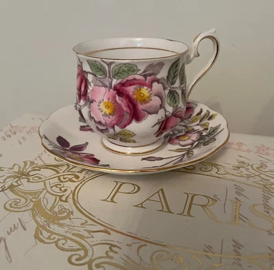 $30 • Buy Royal Albert Dog Rose Teacup And Saucer Flower Of The Month Series, June