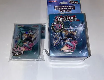 Yugioh Dark Magician Girl The Dragon Knight Deck Box + 50 Sleeves ACCESSORY • $34.25