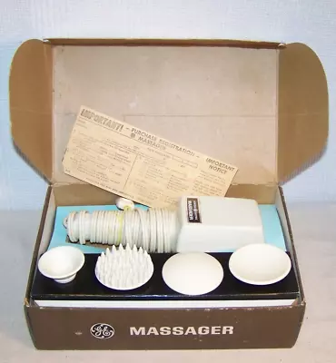 Vintage GE General Electric MR-1 Personal Massager 4 Attachments  Original Box • $19
