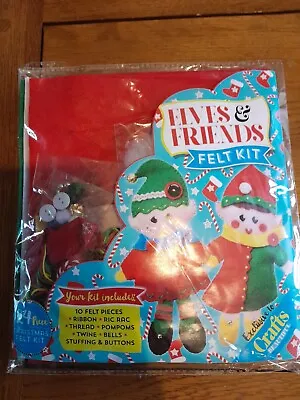 £3.95 • Buy Christmas Crafts Felt Kit Elves And Friends 24 Piece Kit