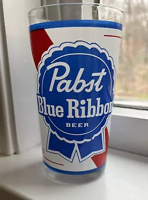 Vintage Pabst Blue Ribbon Beer Glass 5 1/8  Tall • $6