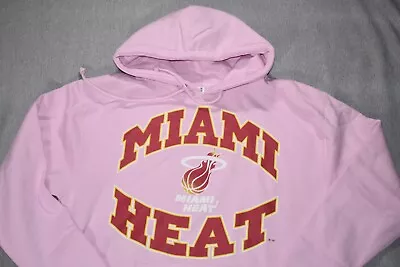 Miami Heat Vintage Hoodie Sweatshirt White Hot Pink L Jersey Vice Nights Wade • $46.99