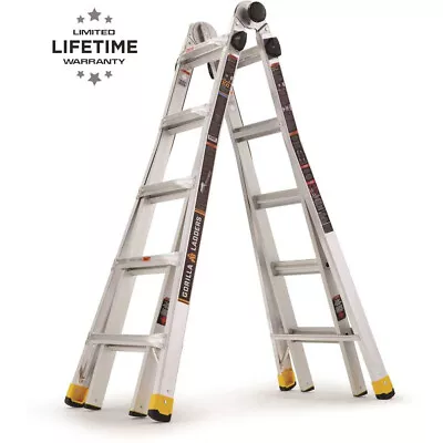 Gorilla Ladders Multi-Position Ladder 22 Ft. Aluminum W/ 300 Lbs. Load Capacity • $339.99