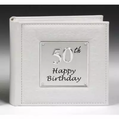 £18.79 • Buy 50th Birthday Photo Album Party Keepsake Picture Message Organizer 7.5x7in NEW