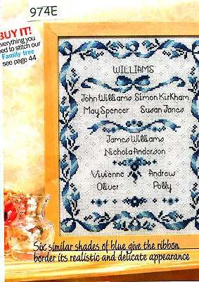 Cross Stitch Chart A Family Treasure - Family Tree - Sampler (974e)  • £1.35