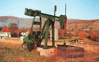 Postcard PA Bradford Oil Drill Pumping Jack  Seneca Highlands  McKean County • $7.99