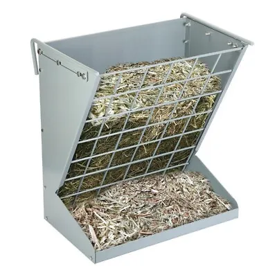 Galvanized 12kgs Fence Feeder Horse Sheep Goat Farm Rack Animal Forage Trough • $198