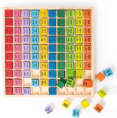 Montessori Math Multiplication Games Times Table Wooden Learning Toys • $13.99