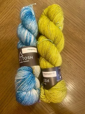 TWO SKEIN SET Of Mad Tosh Merino Light + Glitter Yarn In Two Colorways • $30