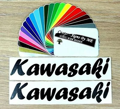 £3.88 • Buy 2x KAWASAKI Stickers Personalised Bike Tank Side Fairing Vinyl Decals Adhesive B