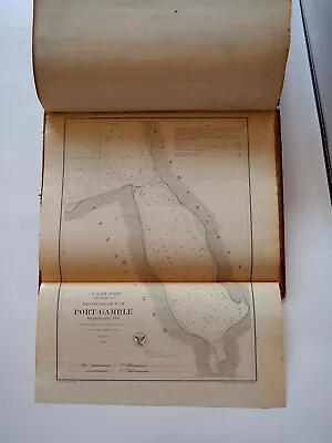 Antique Map  U. S. Coast Survey Preliminary Survey Of Port Gamble Washington T  • $12.99