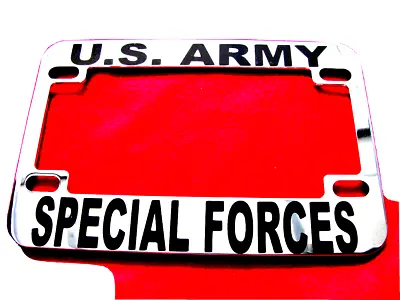 U.S. Army-SPECIAL FORCES-Motorcycle License Frame-Chrome Cast Metal-#821014B • $19.95