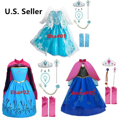 Queen Princes Costume Party Dress Up Set For Kids Girls With Accessories 3 Style • $22.98