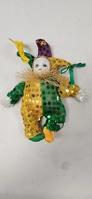 6  Mardi Gras Jester Doll Sequin Jester Doll Mardi  Gras Sequin Jester Doll • $6.95