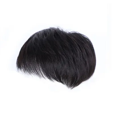  Pelucas De Natural Fake Hair Pieces Toupee Clips Men Human Hair Toupee Male • $13.15