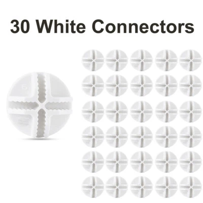 $19.99 • Buy 30 White Connectors Clips DIY Cube Storage Cupboard Cabinet Wardrobe Shoe Rack