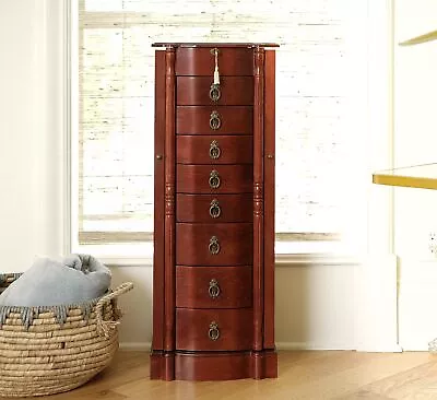 Hives And Honey 6008-608 Jewelry Armoire Cherry Cabinet • $490.39