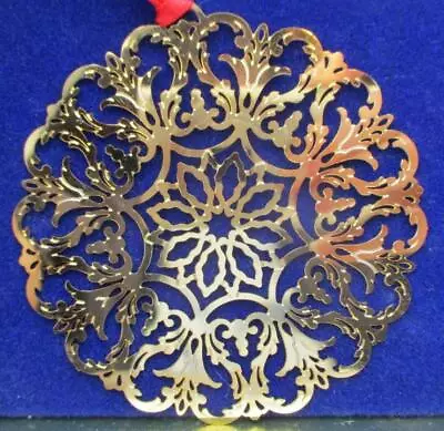 Vtg 1988 Mount Vernon Ceiling Rosette Filigree Brass Christmas Ornament Box • $21.85