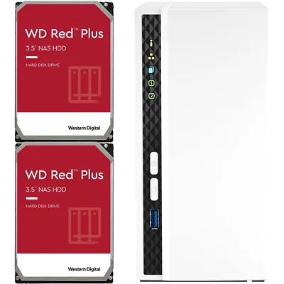 QNAP TS-233 2-Bay 2GB RAM And 4TB (2 X 2TB) Of Western Digital Red Plus Drives • $539.02