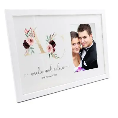 £14.99 • Buy Personalised Initials Wedding Photo Frame WFM-52