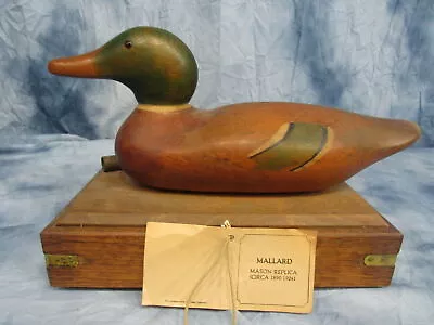 Vintage Mallard Duck Decoy Box Lid Mason Replica 1890-1924 Ponderosa Pine   • $42.88