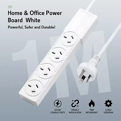 Power Board Adaptor Overload Protection White 10A 240V 4/6 USB Type C Outlet SAA • $3.53