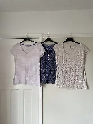 Womens Fat Face And Crew Clothing Top Bundle Size 12 • £7.99