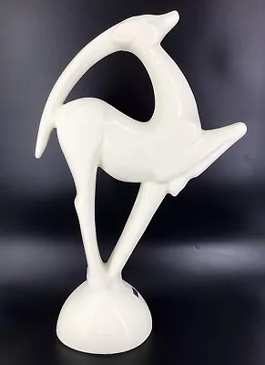 Royal Haeger Gazelle Antelope Sculpture White Art Deco Original Labels EUC • $169.99